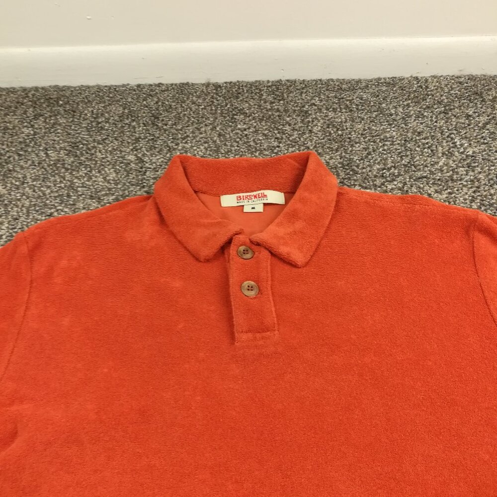 Birdwell Beach Britches Polo Shirt Terry Cloth Orange Mens Medium